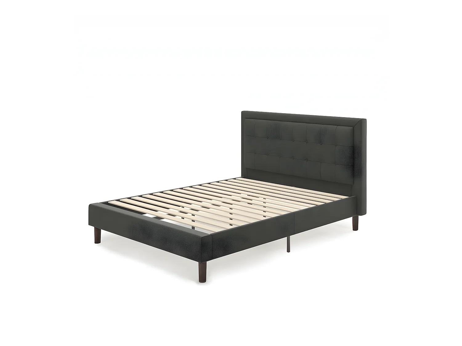 Zinus Dachelle bett 180x200cm - Höhe 31cm - Gepolstertes plattform bettgestell - Dunkelgrau