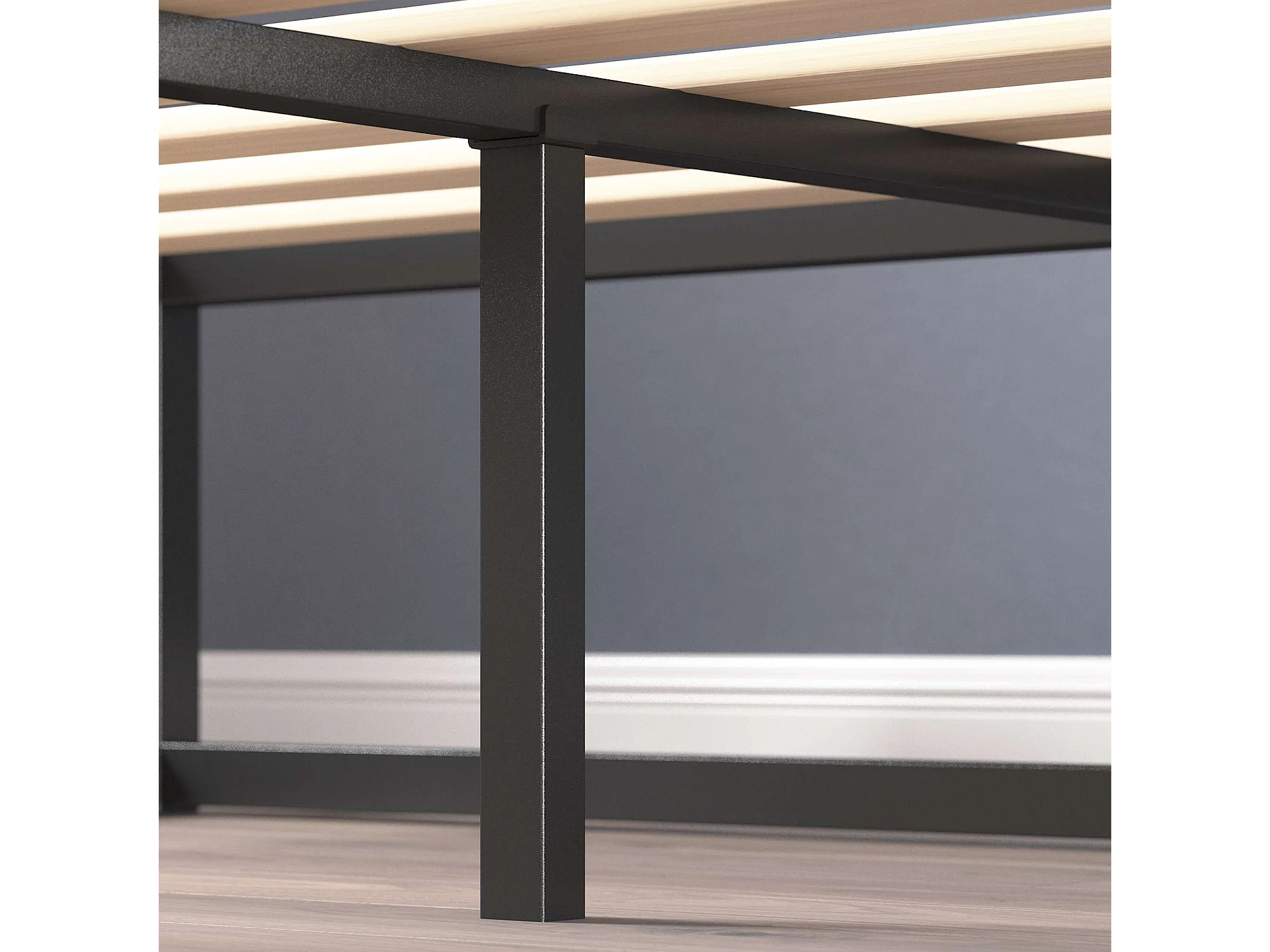 Zinus Joseph Bettgestell 180x200 Cm In Schwarz – Mit Praktischem Stauraum Und Hoher Stabilität