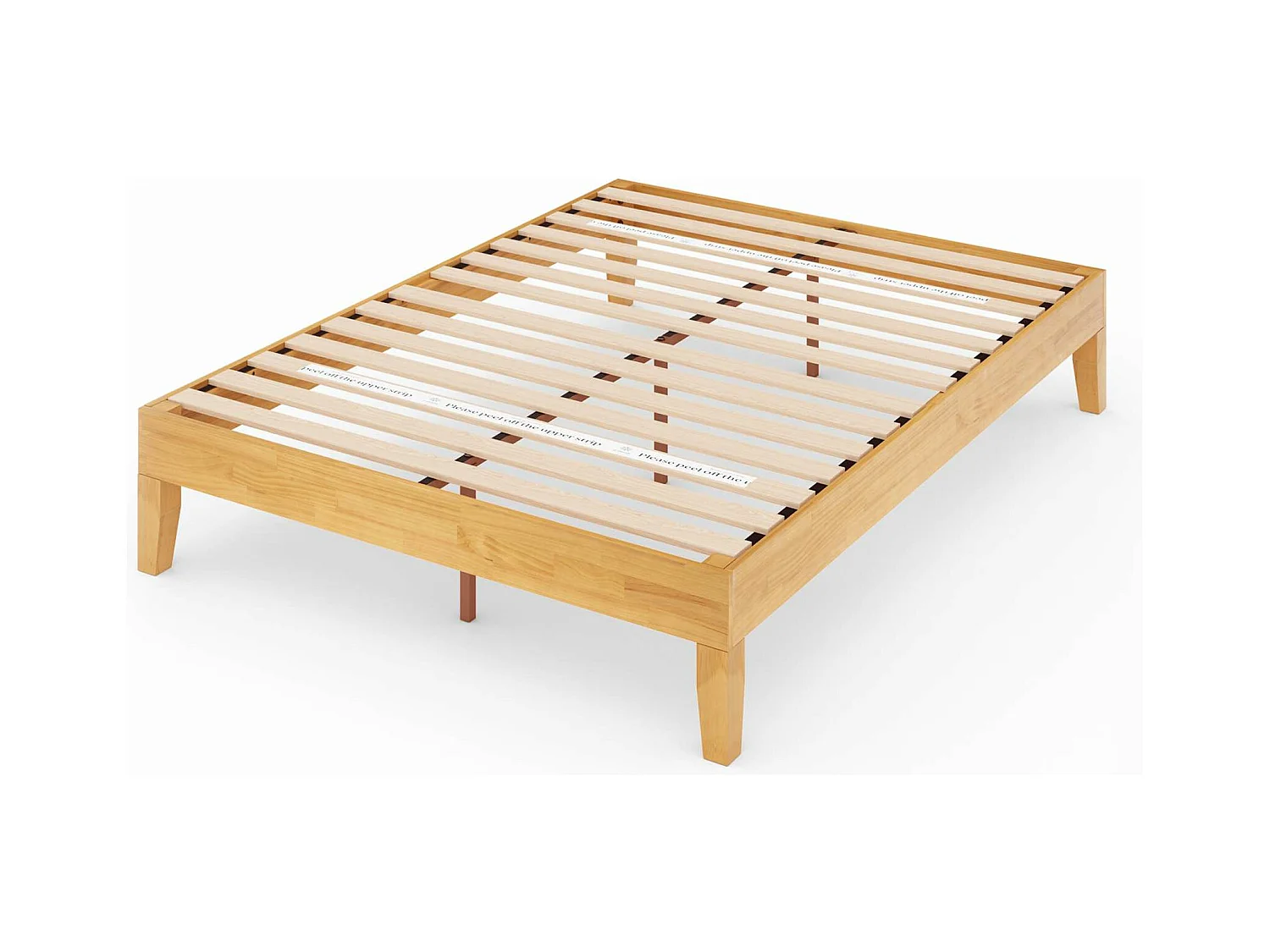 Zinus Moiz bett 180x200cm - Höhe 35cm - Bettgestell aus holz - Hellbraun