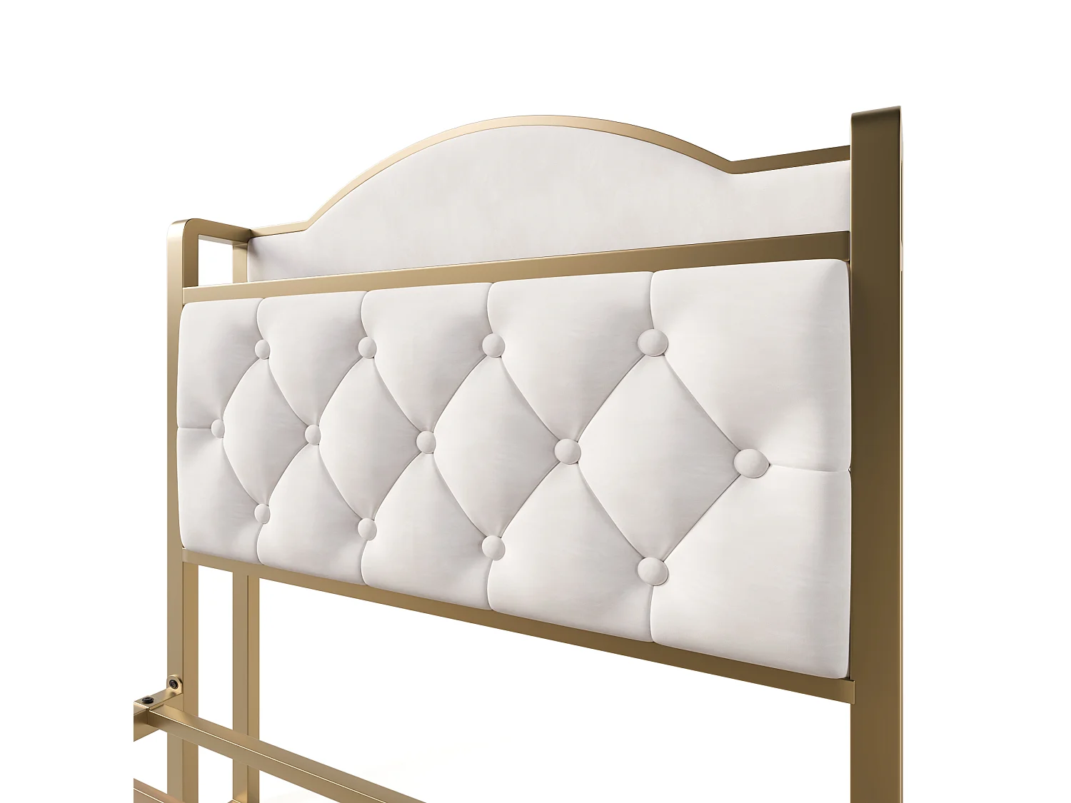 Cama infantil 90 x 200 cm com gaveta - USB + Tipo C - veludo + metal - bege claro