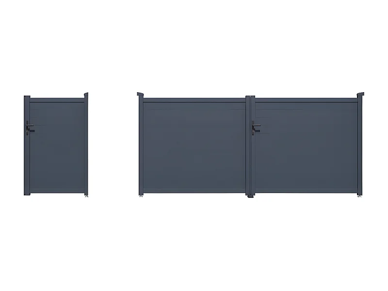 Pack portail + portillon "Marc" - Gris
