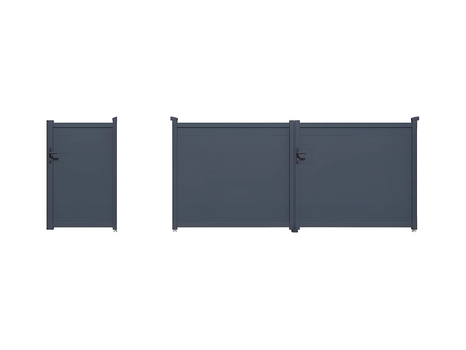 Pack portail + portillon "Marc" - Gris
