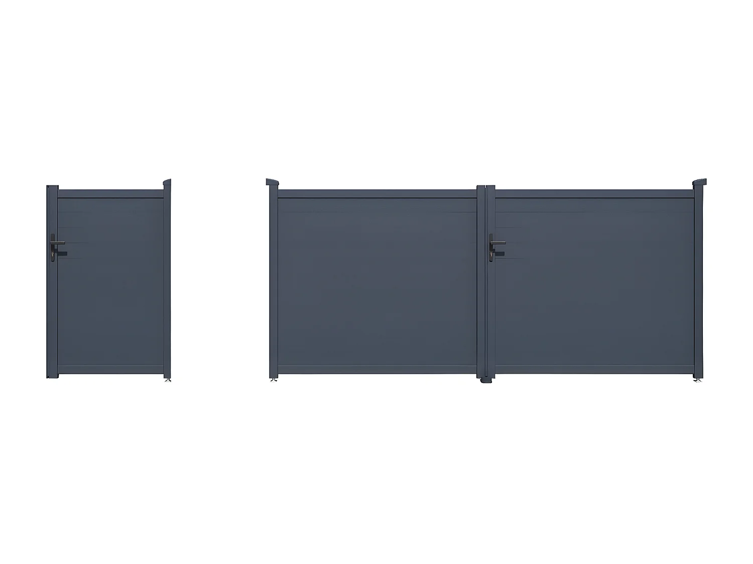 Pack portail + portillon "Marc" - Gris