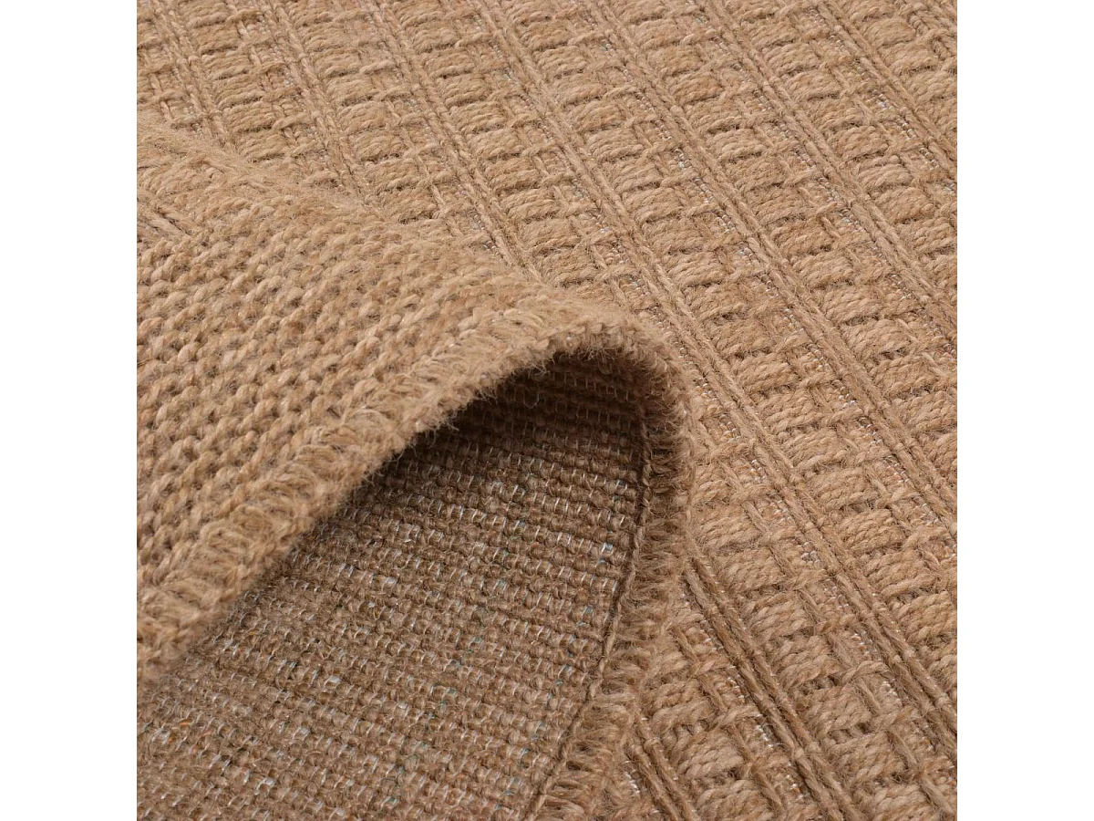Tapis extérieur 160x230 tissé kilim beige JUTE ART