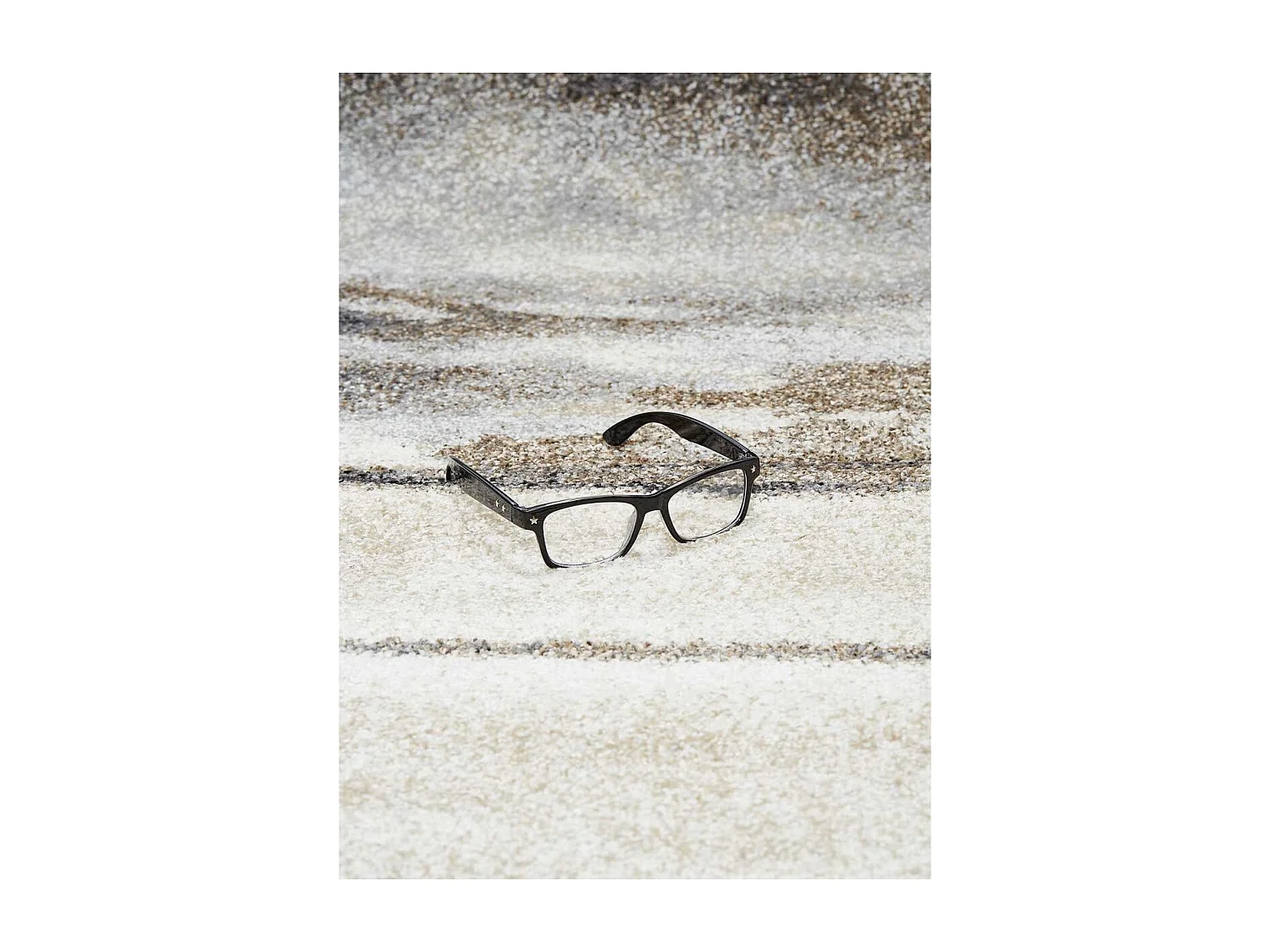 tapis chambre 100x100 tissé gris carré motif rond ELEGANT 01