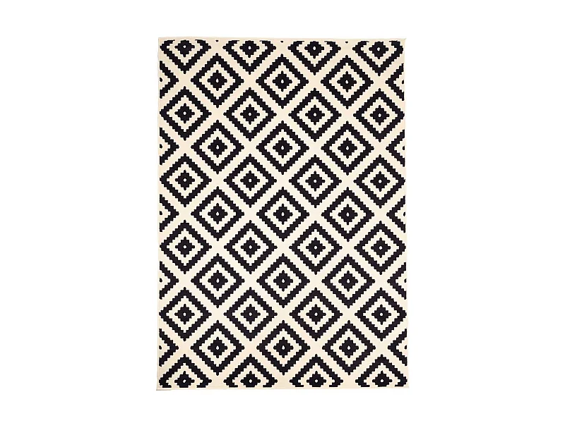 tapis salon 200x290 tissé crème rectangle motif scandinave ORMA