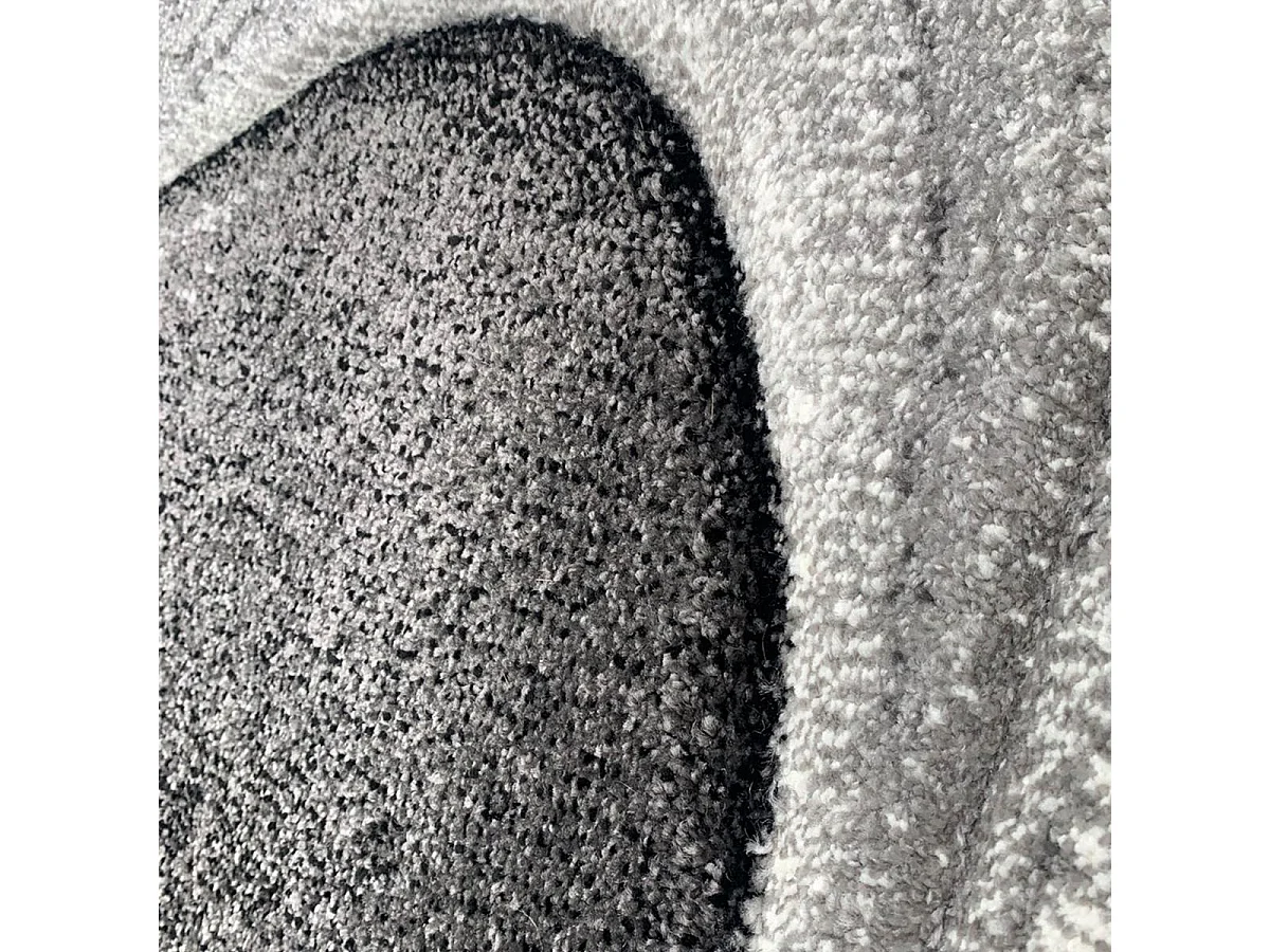 tapis salle à manger 240x340 tissé gris rectangle motif géométrique LYN8 MADILA