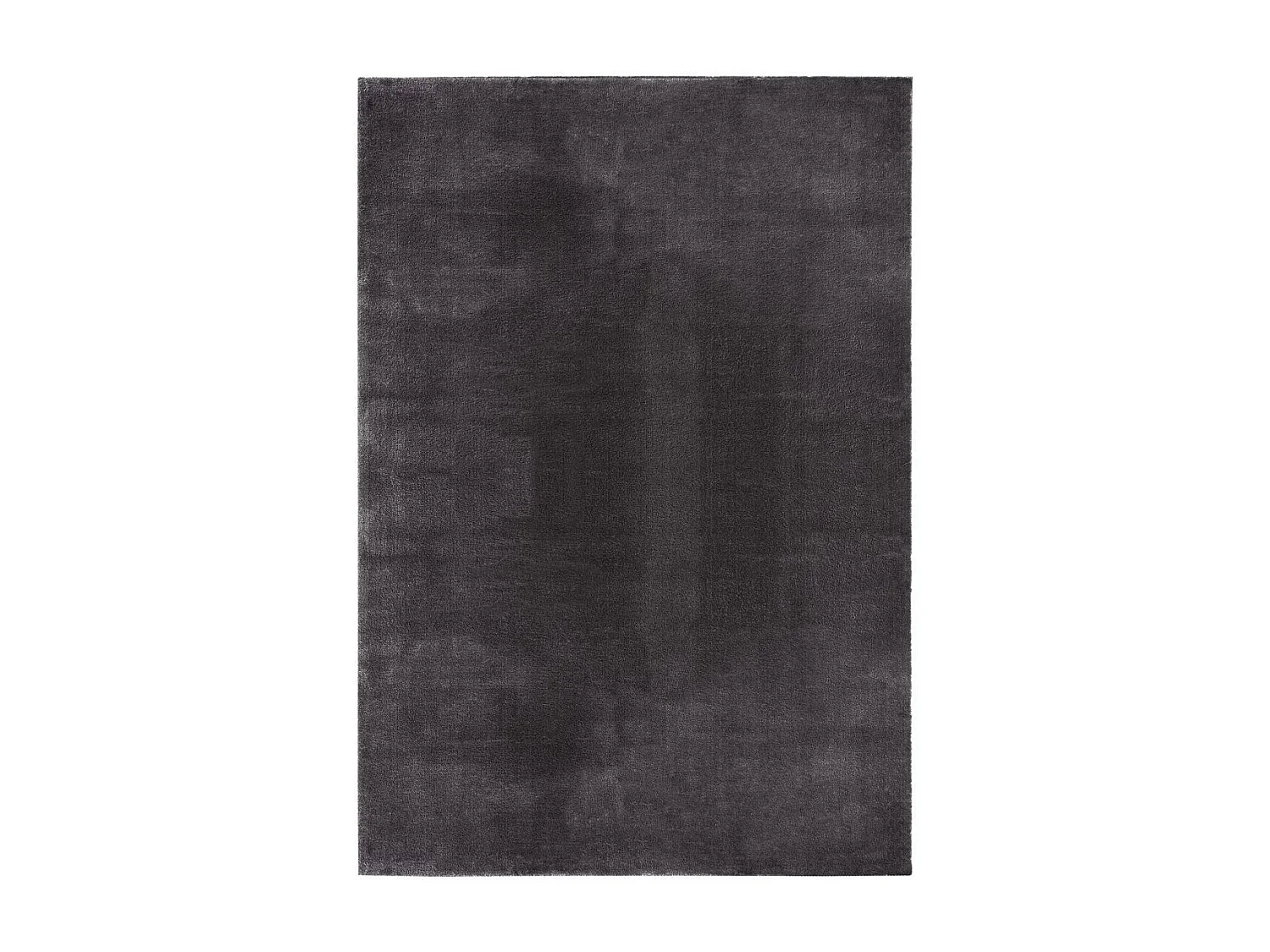 Tapis d'entrée LYN10 LAVABLE 80x150 soyeux et doux, tapis anthracite uni à l'aspect : Shaggy