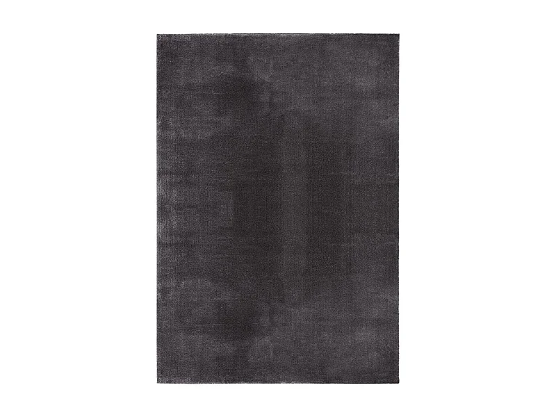 Tapis d'entrée LYN10 LAVABLE 80x150 soyeux et doux, tapis anthracite uni à l'aspect : Shaggy