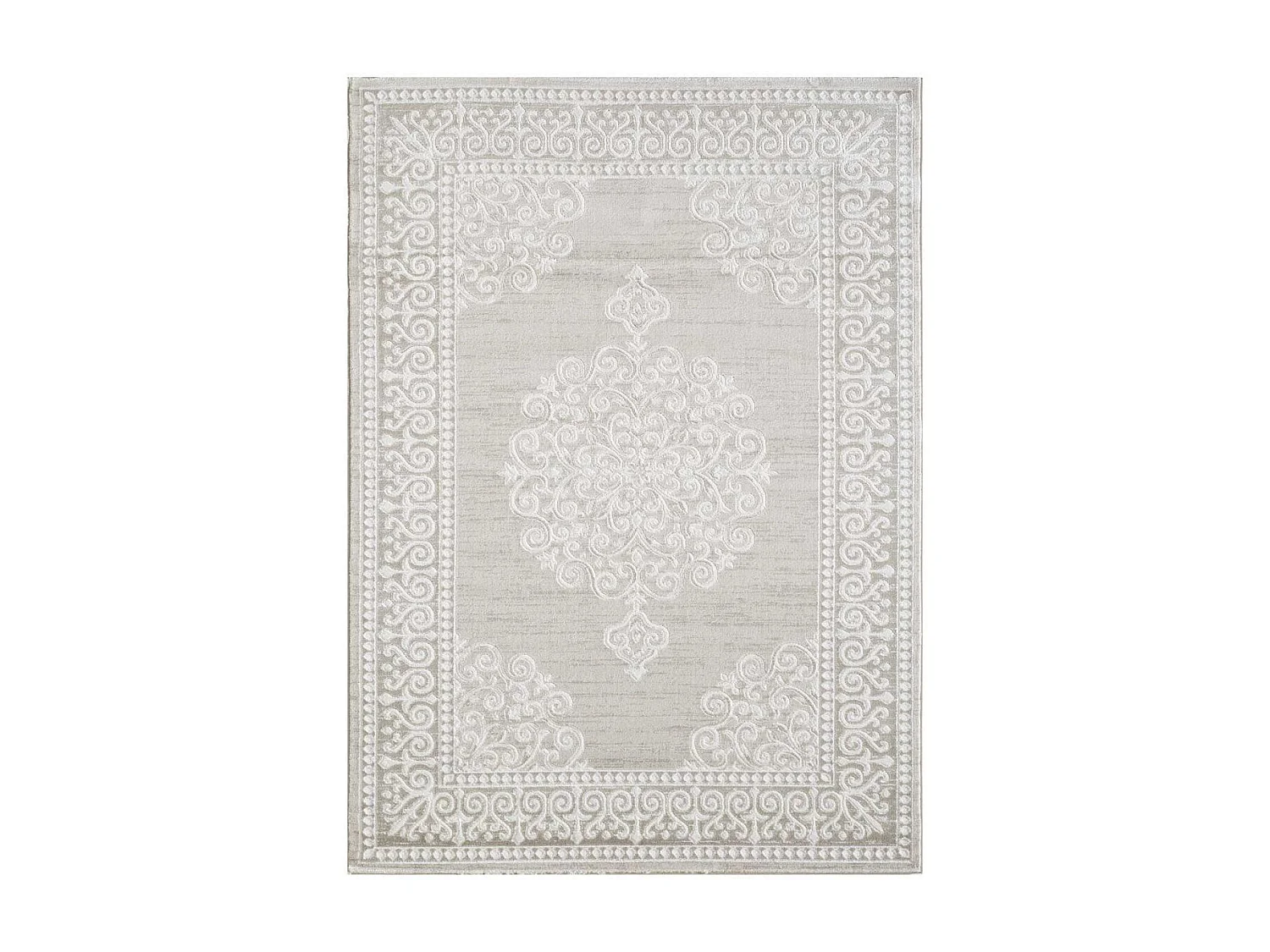 Tappeto orientale 160x220 rettangolo beige intrecciato motivo ancestrale MIRALI