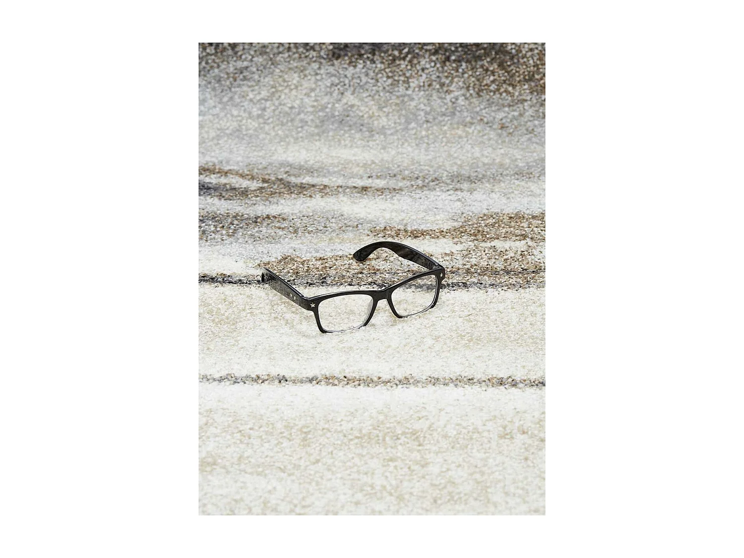 tapis entrée 60x110 tissé gris rectangle motif rond ELEGANT 01