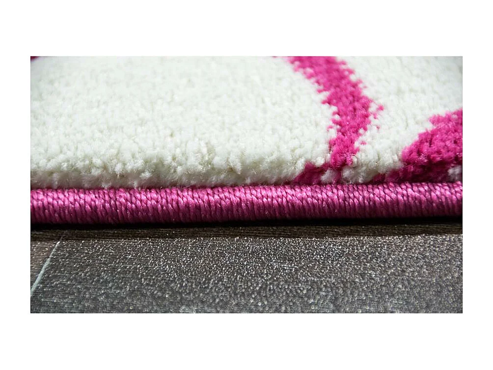 tapis chambre 160x230 tissé fuchsia rectangle motif enfant LICORNE