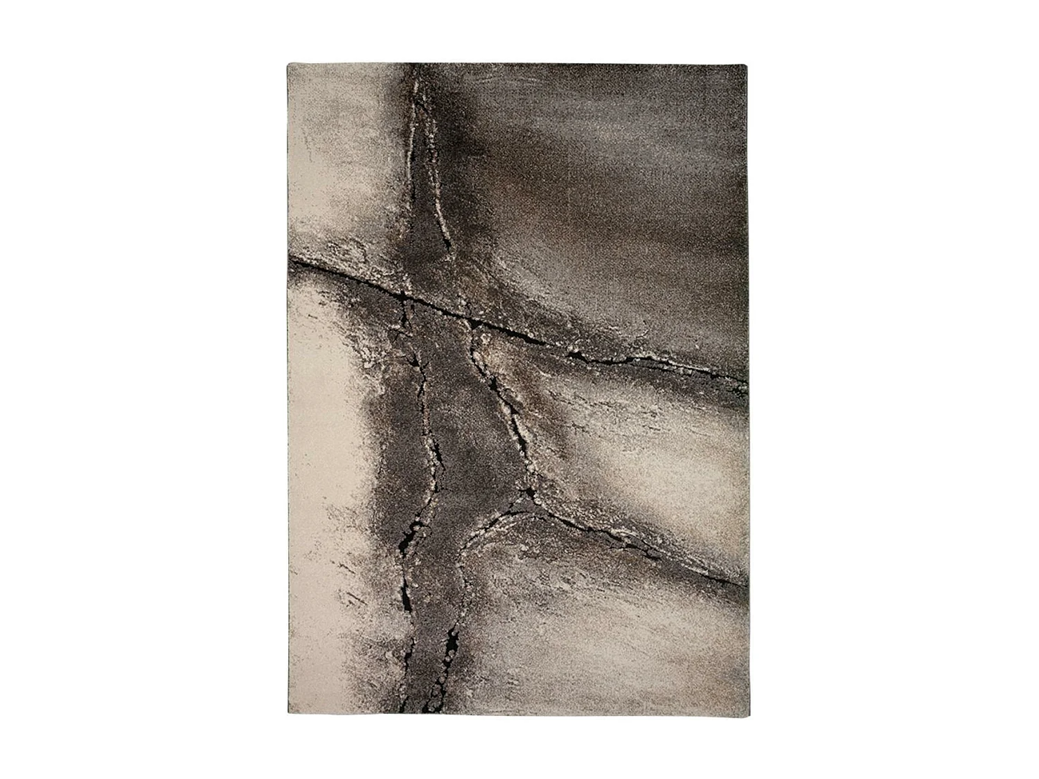 tapis chambre 80x150 tissé gris rectangle motif abstrait TAMPI