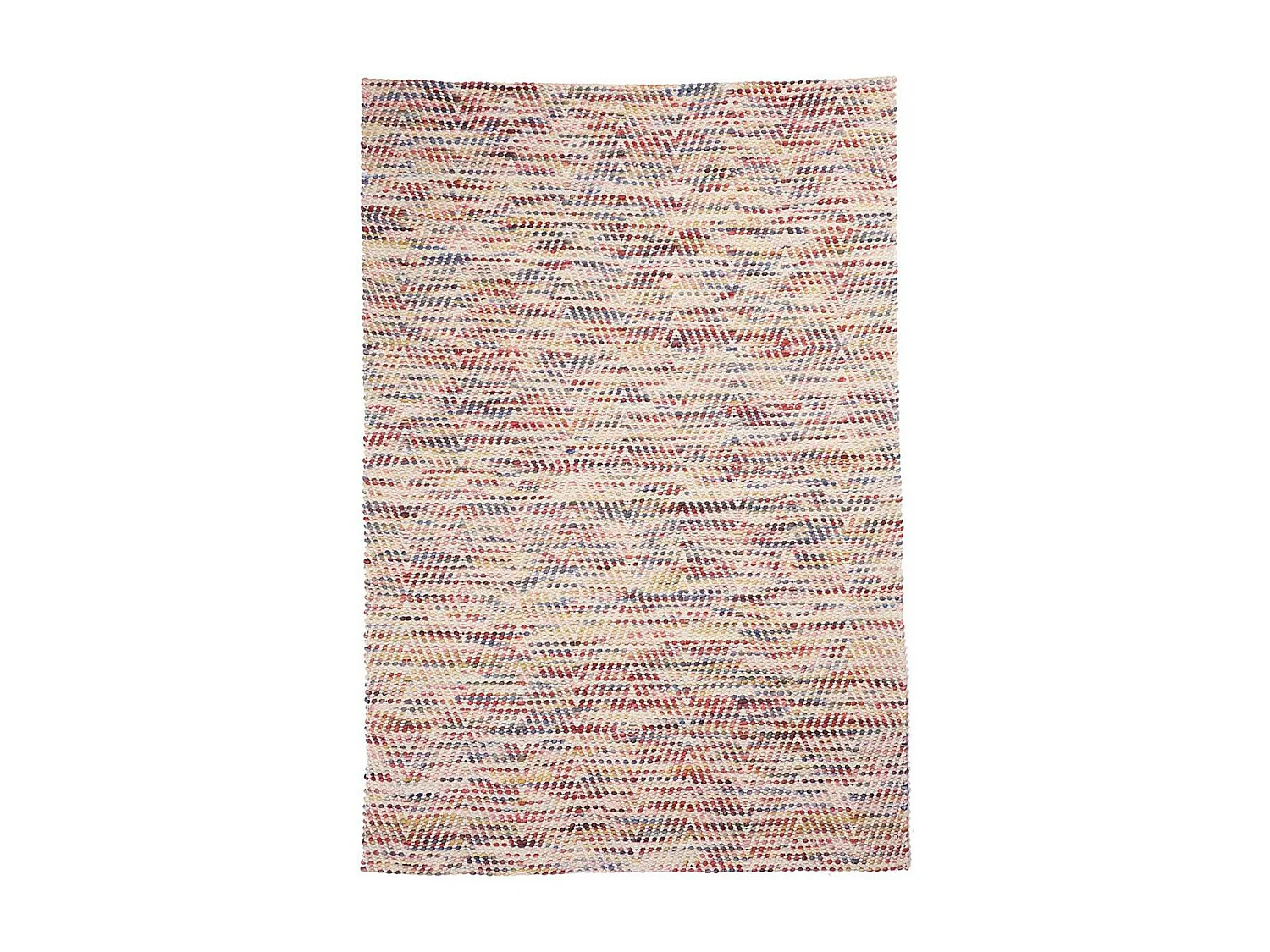 Tapis kilim 200x290 rectangle fait à la main en laine multicolore