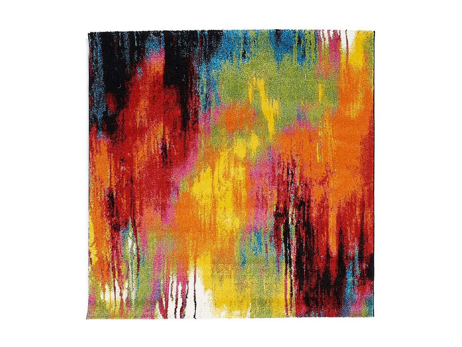 tapis entrée 40x60 tissé multicolore rectangle motif géométrique LYN8 BELO 1