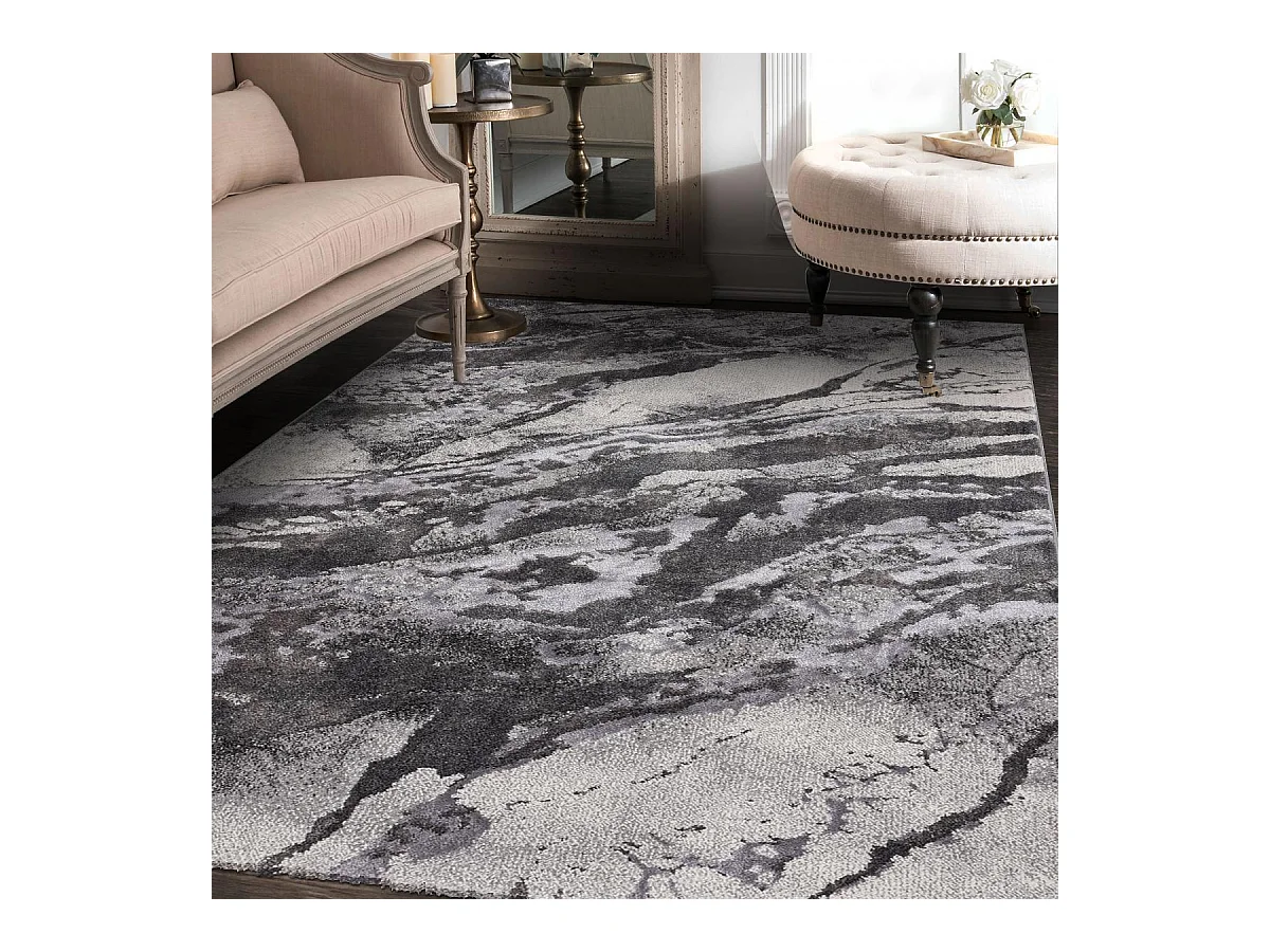 tapis entrée 80x150 tissé beige et gris clair rectangle motif géométrique