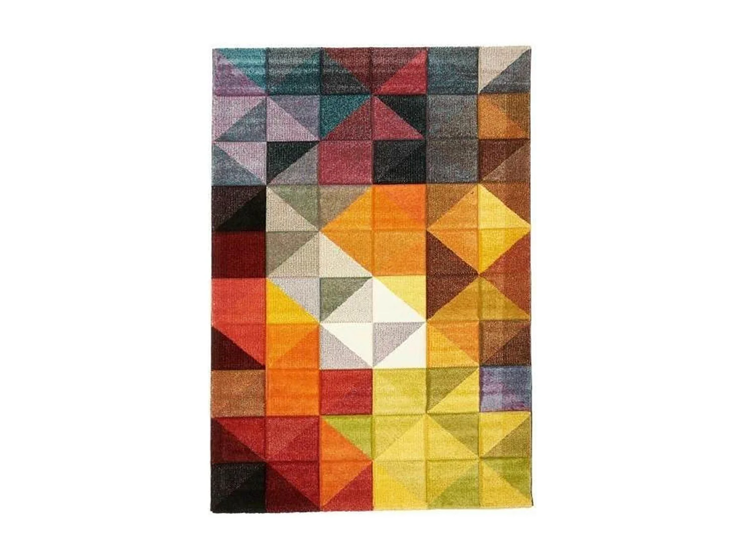 tapis grand salon 280x380 tissé noir et rouge rectangle motif géométrique LYN8 MARIX