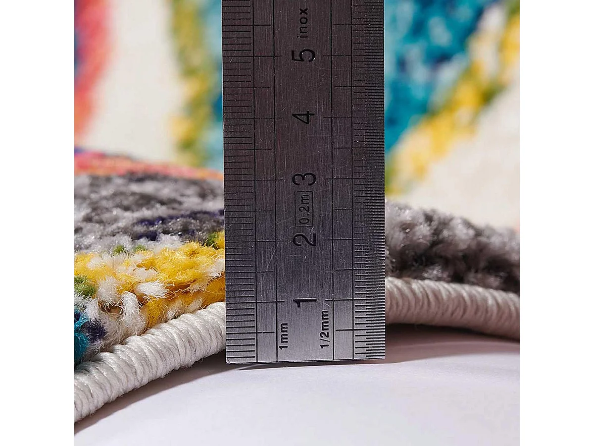 Tappeto berbero 200x290 tessuto motivo etnico OURIKA viola