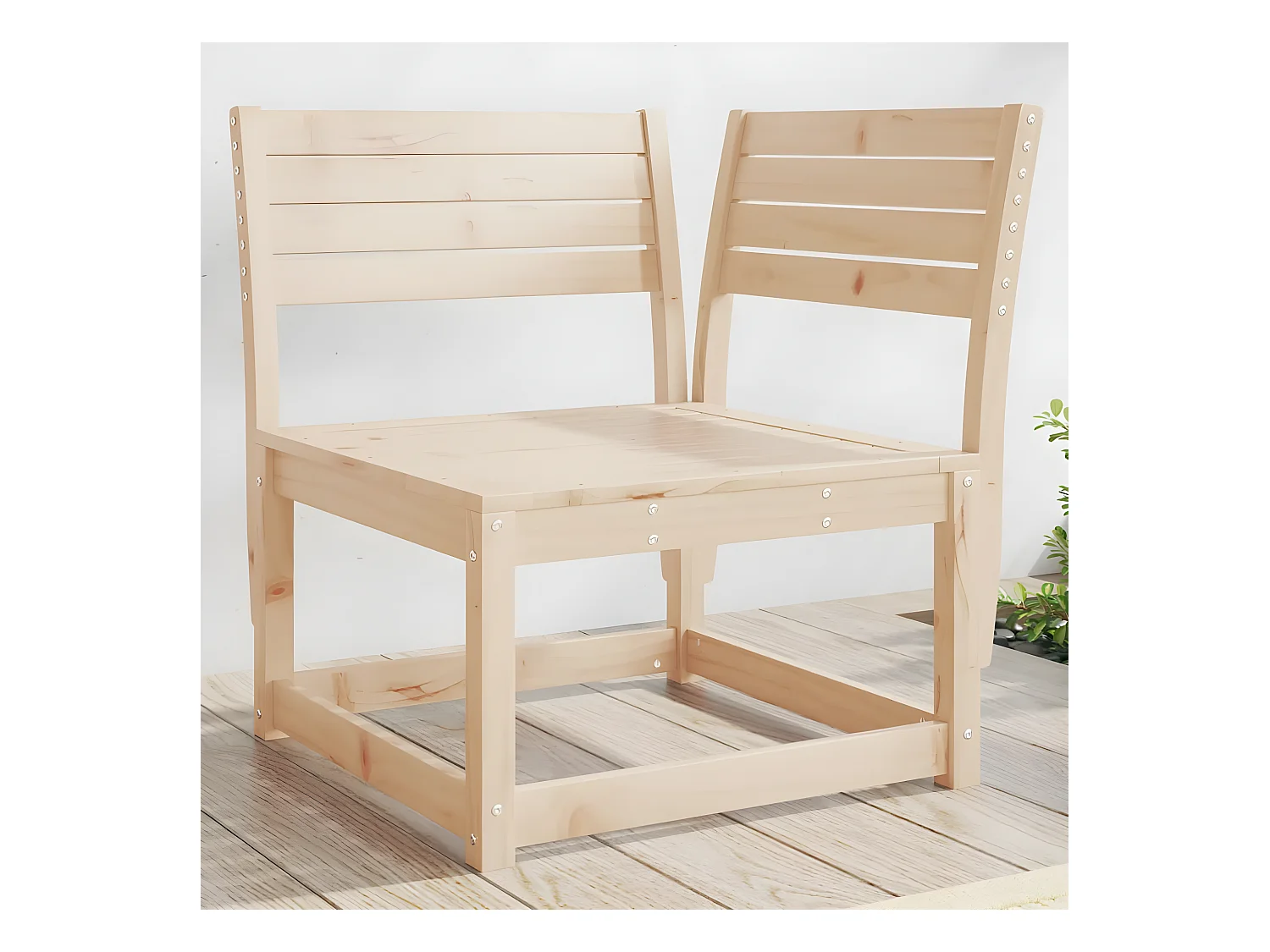 Canapé d'angle de jardin 73x73x78cm bois pin massif
