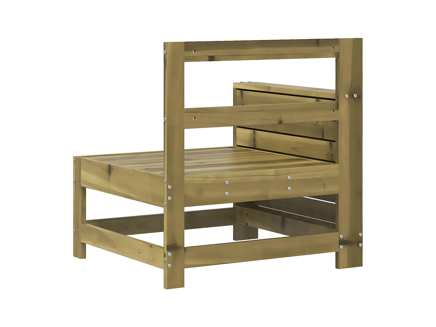 Apoio de braço para sofá de jardim 69x62x70,5 cm madeira de pinho impregnada