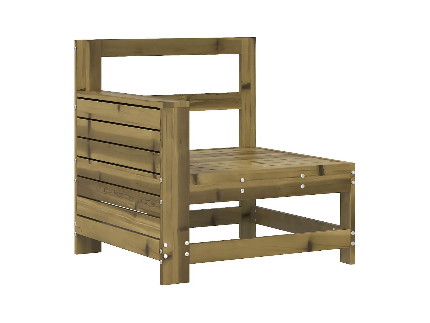 Reposabrazos para sofá de jardín 69x62x70,5 cm madera de pino impregnada