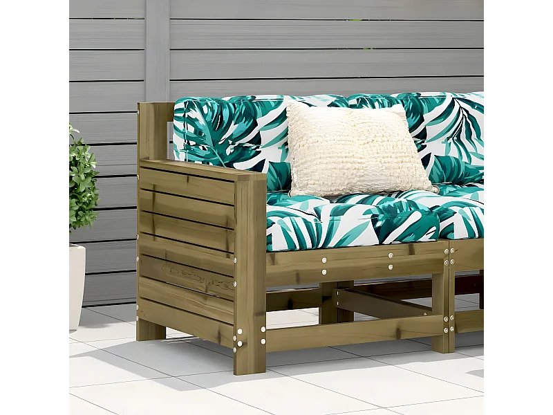 Armleuning tuinbank 69x62x70,5 cm geïmpregneerd grenenhout