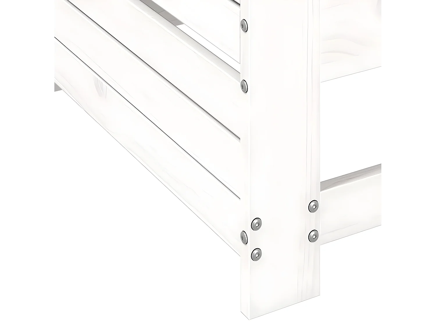 Reposabrazos para sofá de jardín y mesa auxiliar de pino macizo blanco