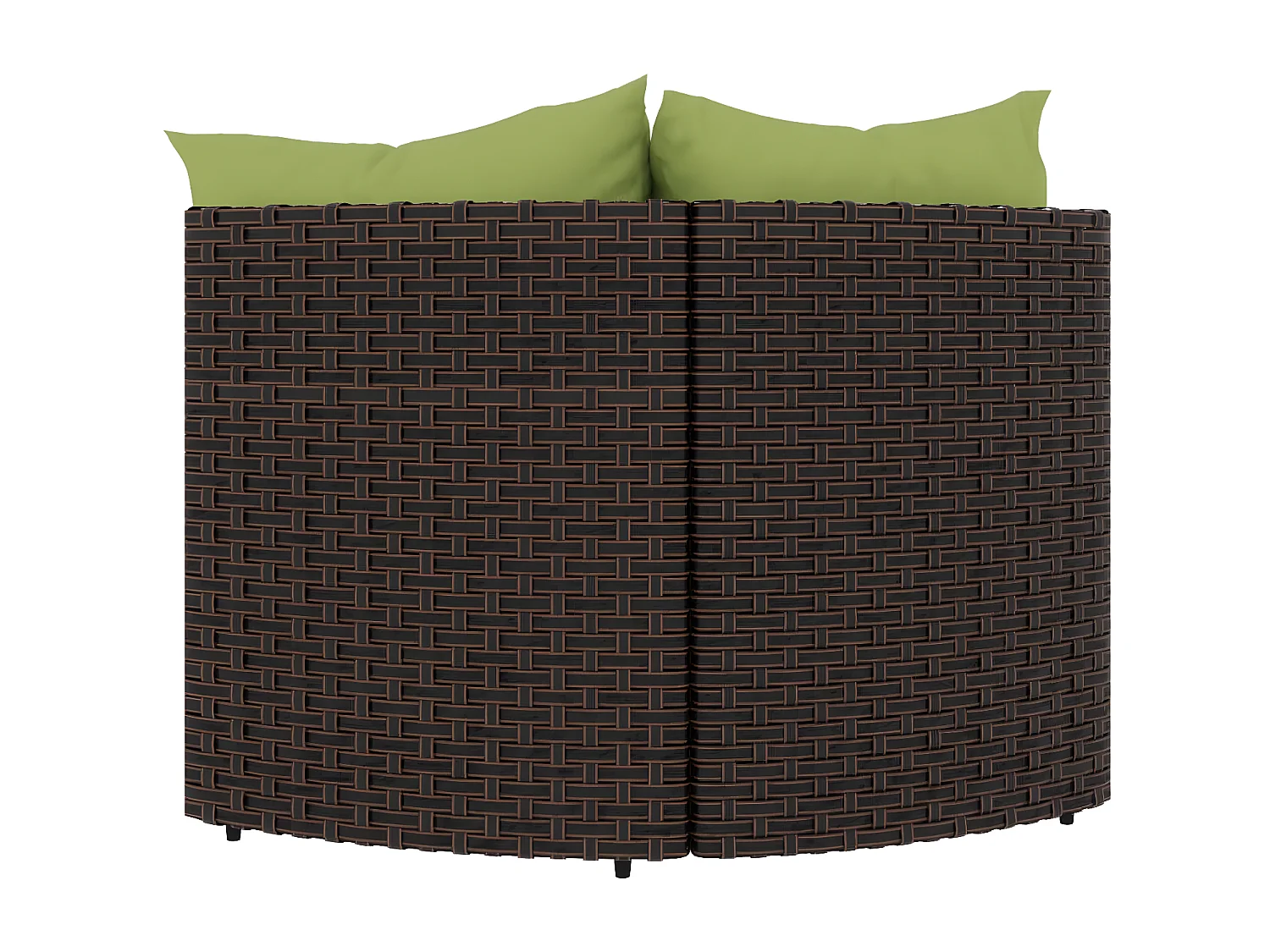 Divani angolari e cuscini da giardino2 pezzi in resina intrecciata marrone