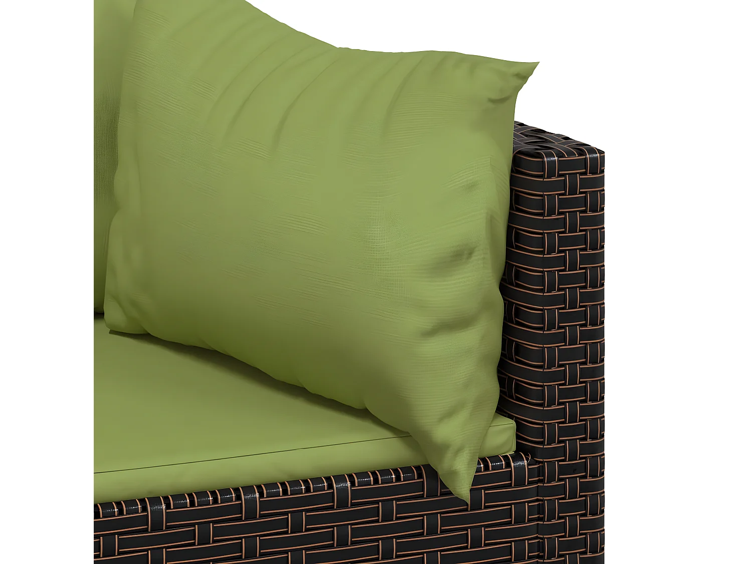 Divani angolari e cuscini da giardino2 pezzi in resina intrecciata marrone