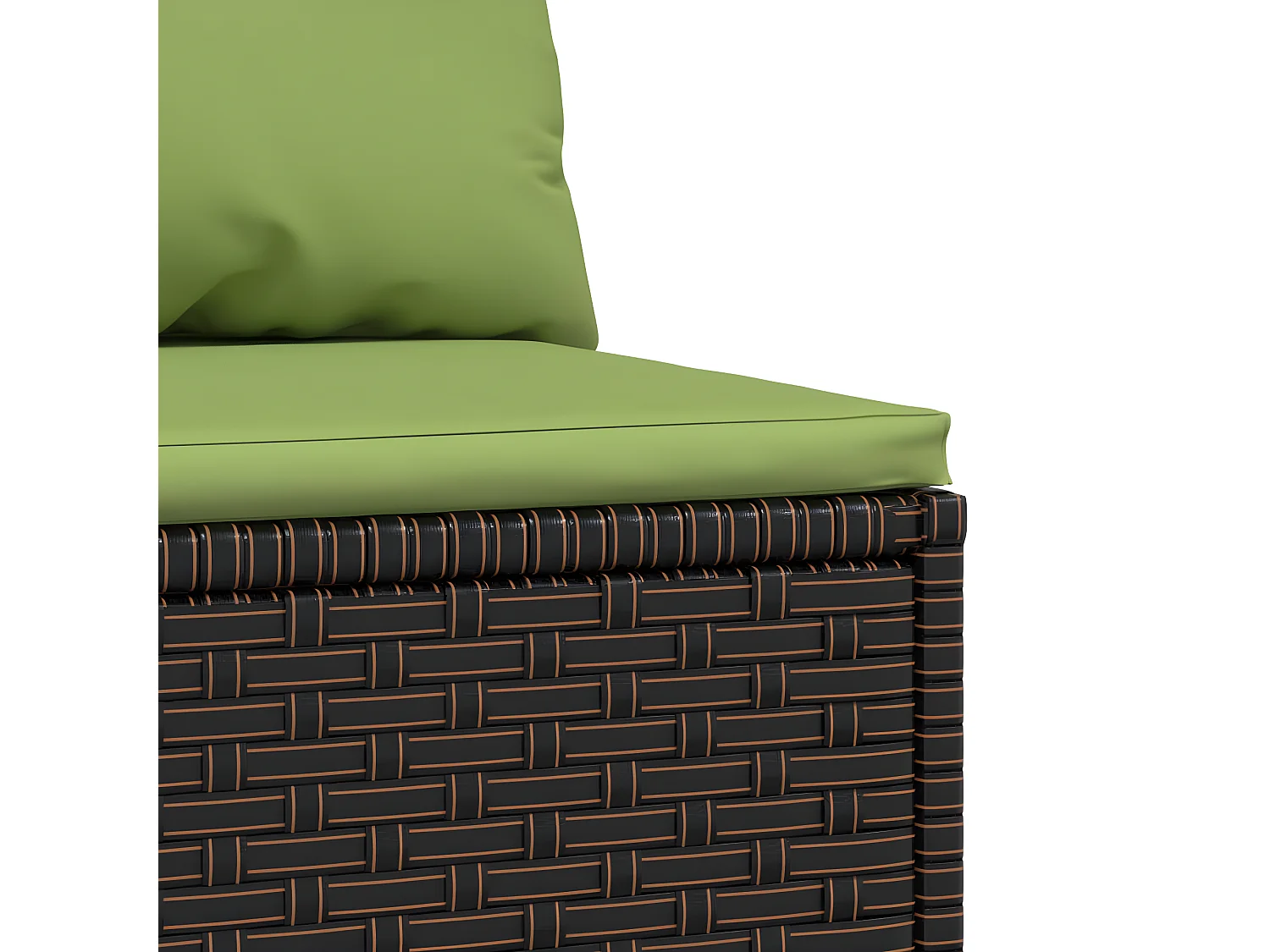 Canapés centraux de jardin coussins 2pcs marron résine tressée