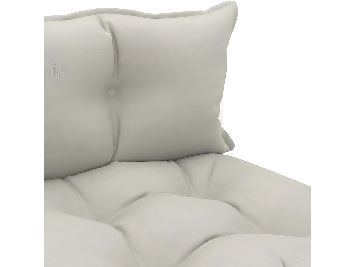 Canapé de milieu palette de jardin avec coussins taupe Bois