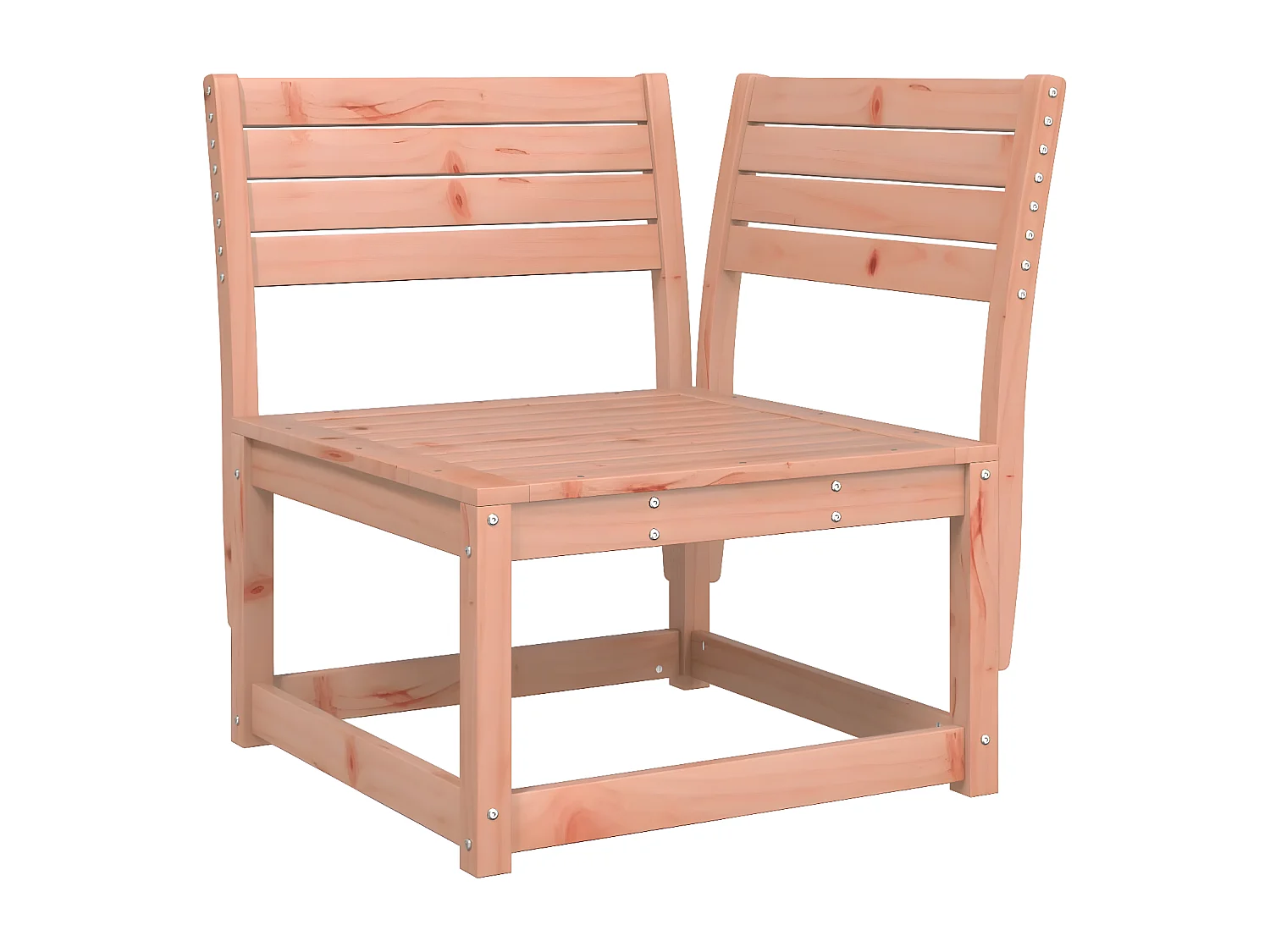 Canapé d'angle de jardin avec coussins bois massif douglas