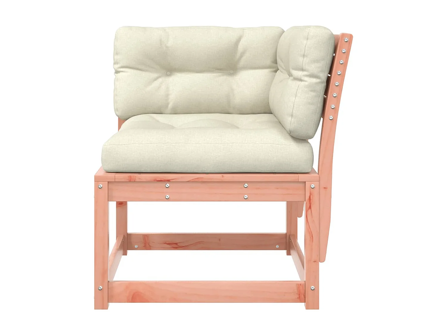 Canapé d'angle de jardin avec coussins bois massif douglas