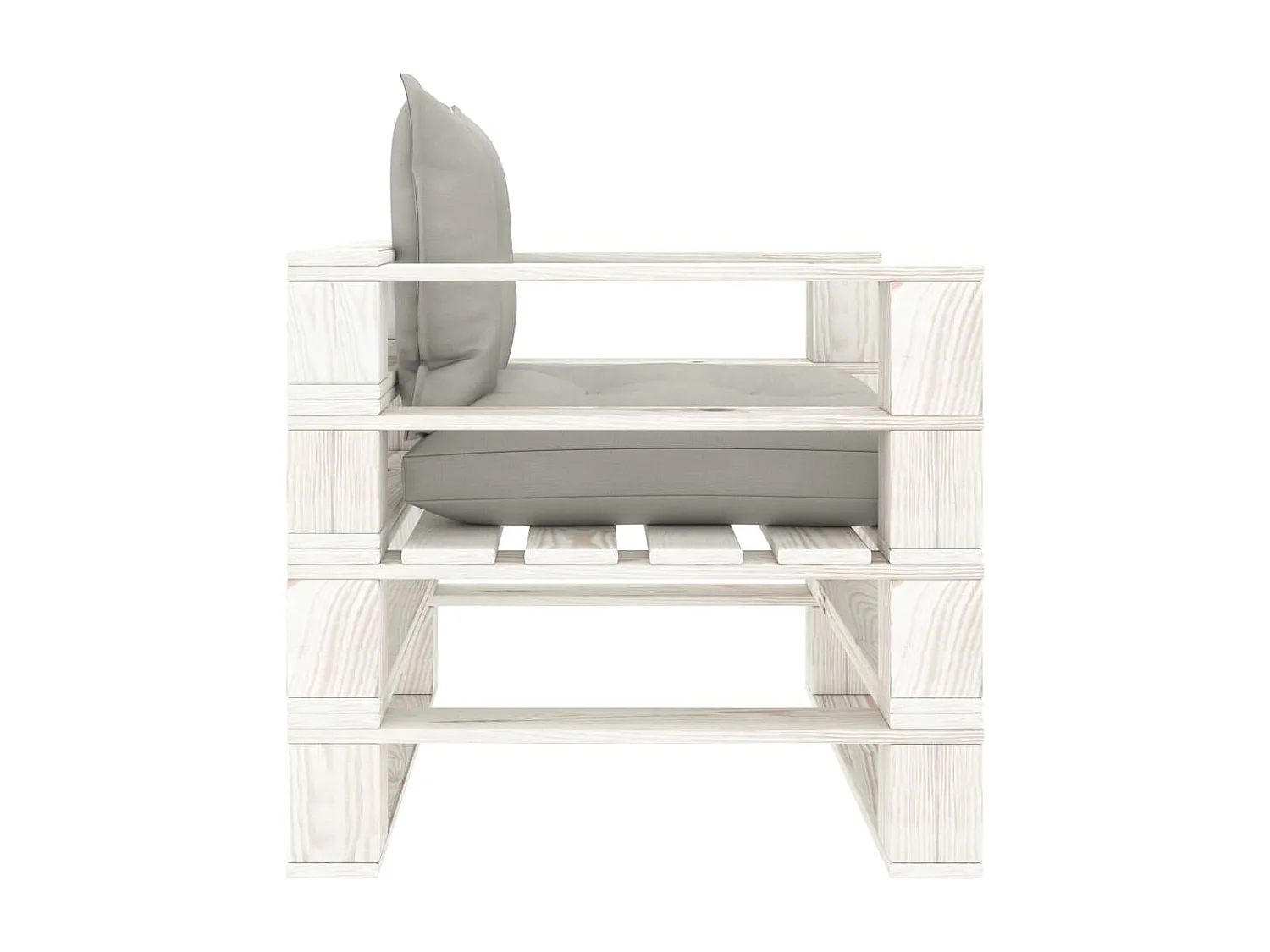 Canapé palette de jardin avec coussins taupe Bois