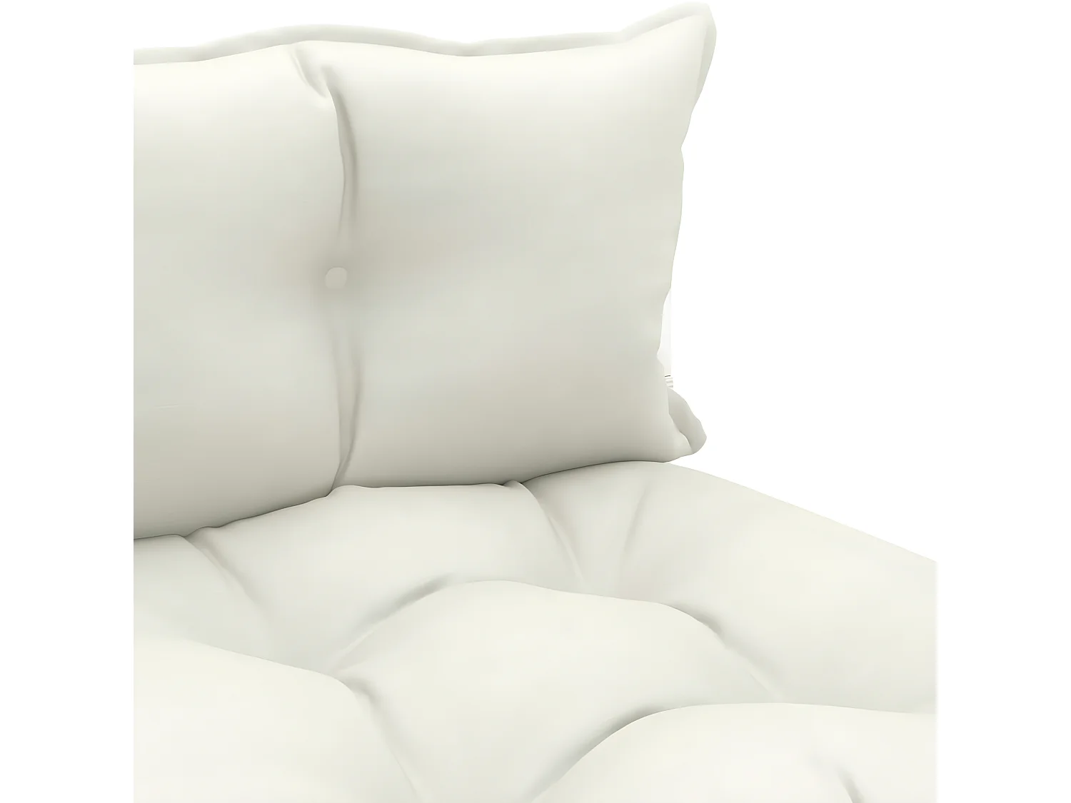 Canapé palette de milieu de jardin avec coussins beige Bois