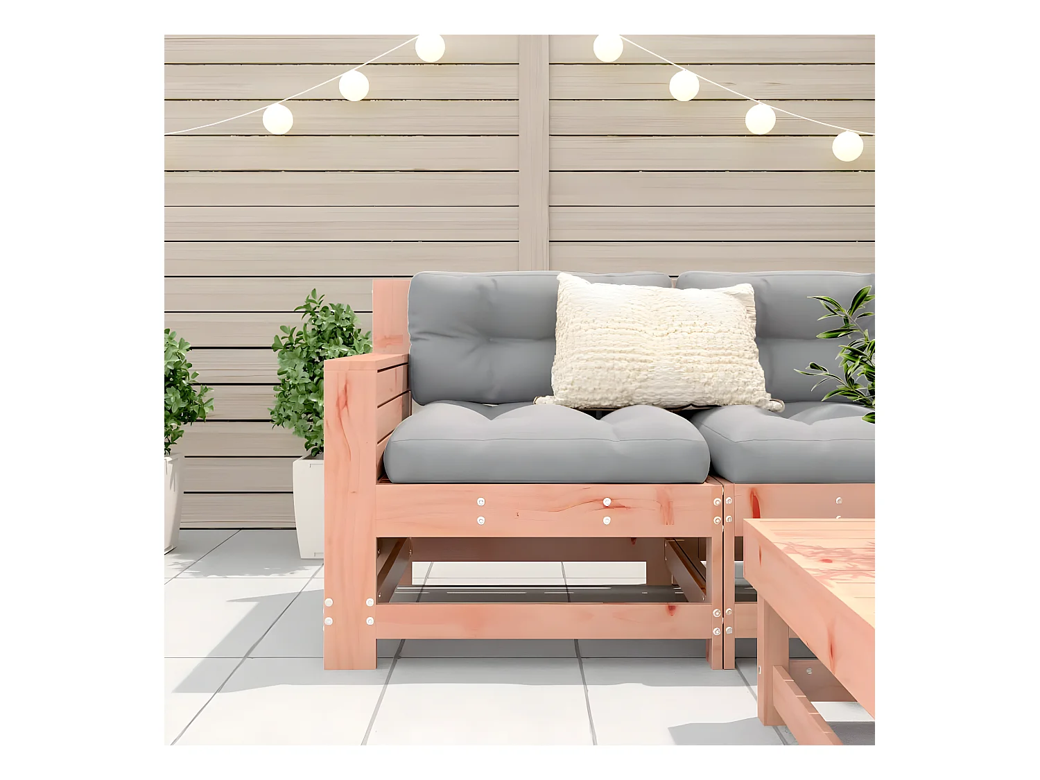 Armleuning tuinbank 69x62x70,5 cm massief Douglas dennenhout
