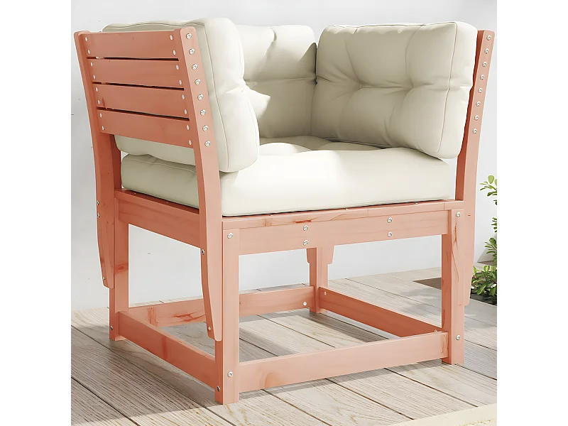 Armlehnen-Gartensofa mit Douglas-Massivholzkissen