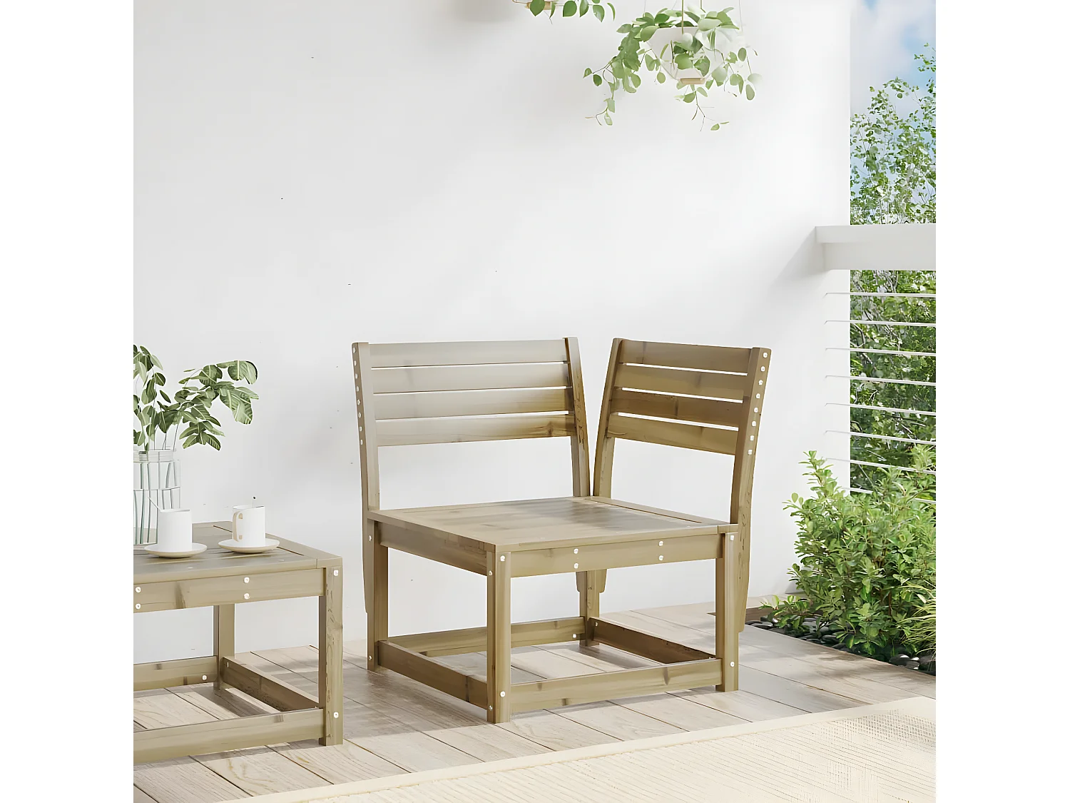 Tuinhoekbank a73x73x78 cm geïmpregneerd grenenhout