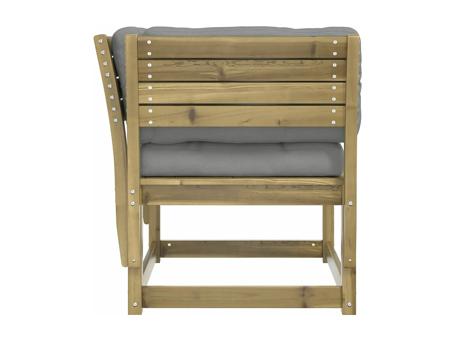 Gartensofa mit Armlehnen und Kissen aus imprägniertem Kiefernholz