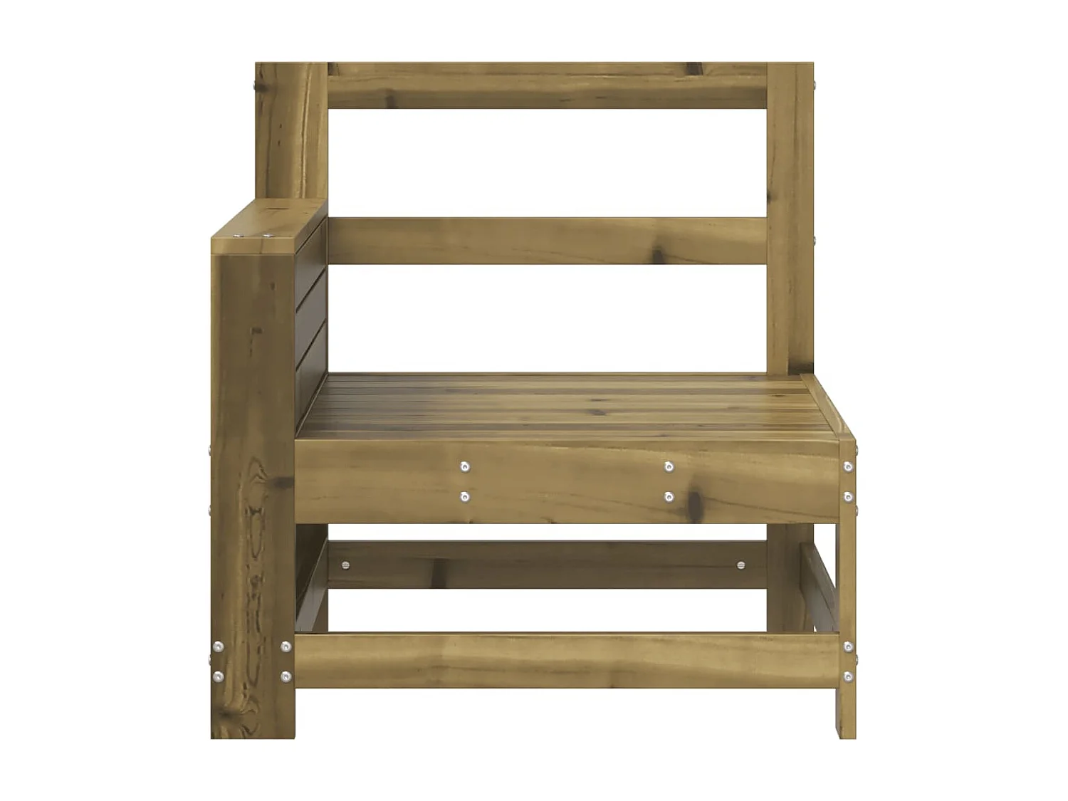 Armlehnen-Gartensofa mit Beistelltisch aus imprägniertem Kiefernholz