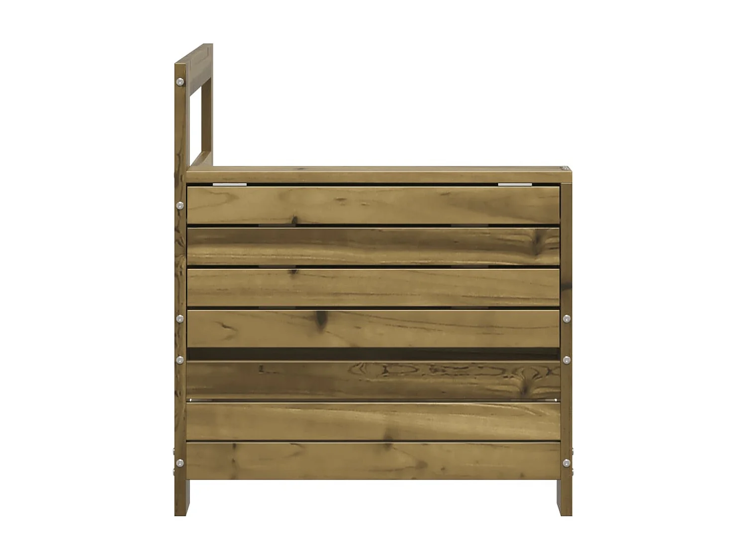 Armlehnen-Gartensofa mit Beistelltisch aus imprägniertem Kiefernholz