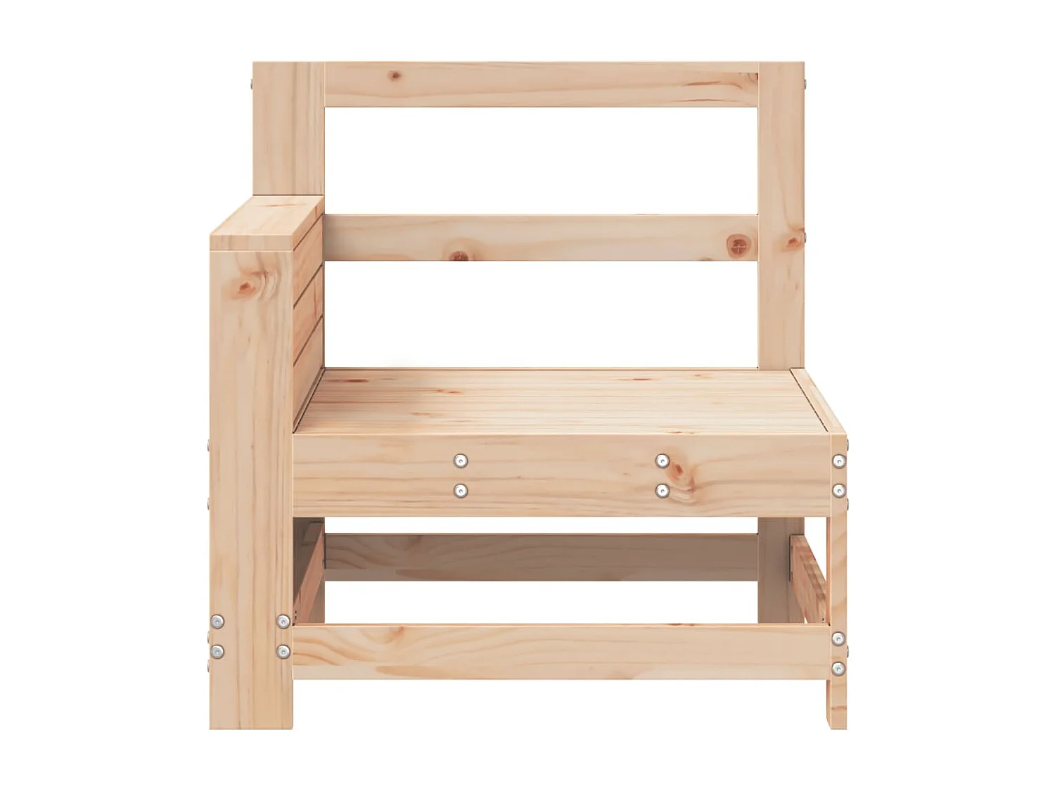 Apoio de braço para sofá de jardim 69x62x70,5 cm madeira maciça de pinho