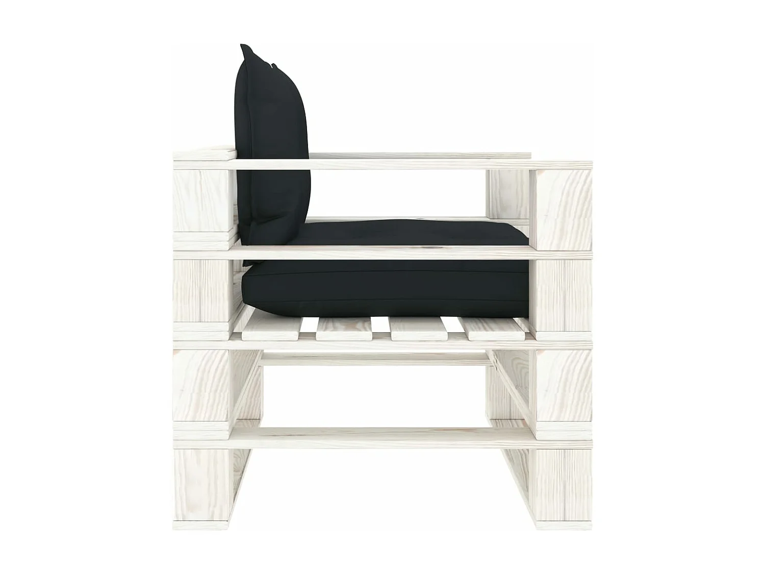 Sofá de jardín con palés y cojines antracita Wood