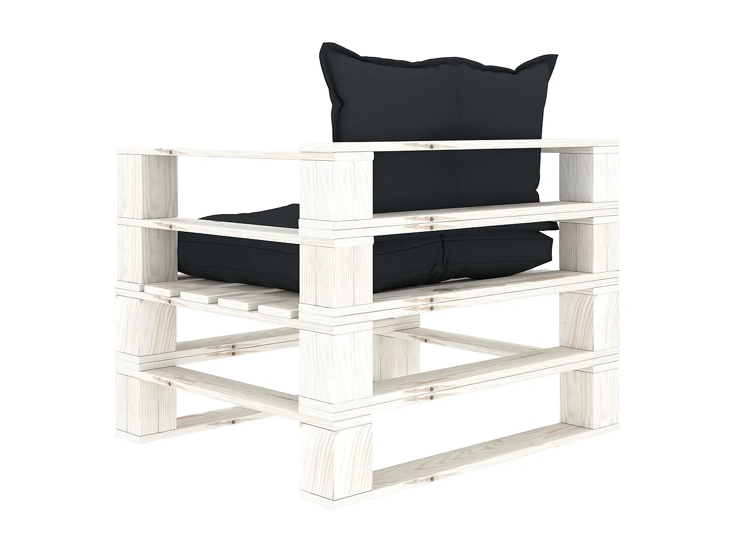 Sofá de jardín con palés y cojines antracita Wood