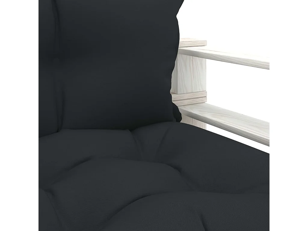 Sofá de jardín con palés y cojines antracita Wood