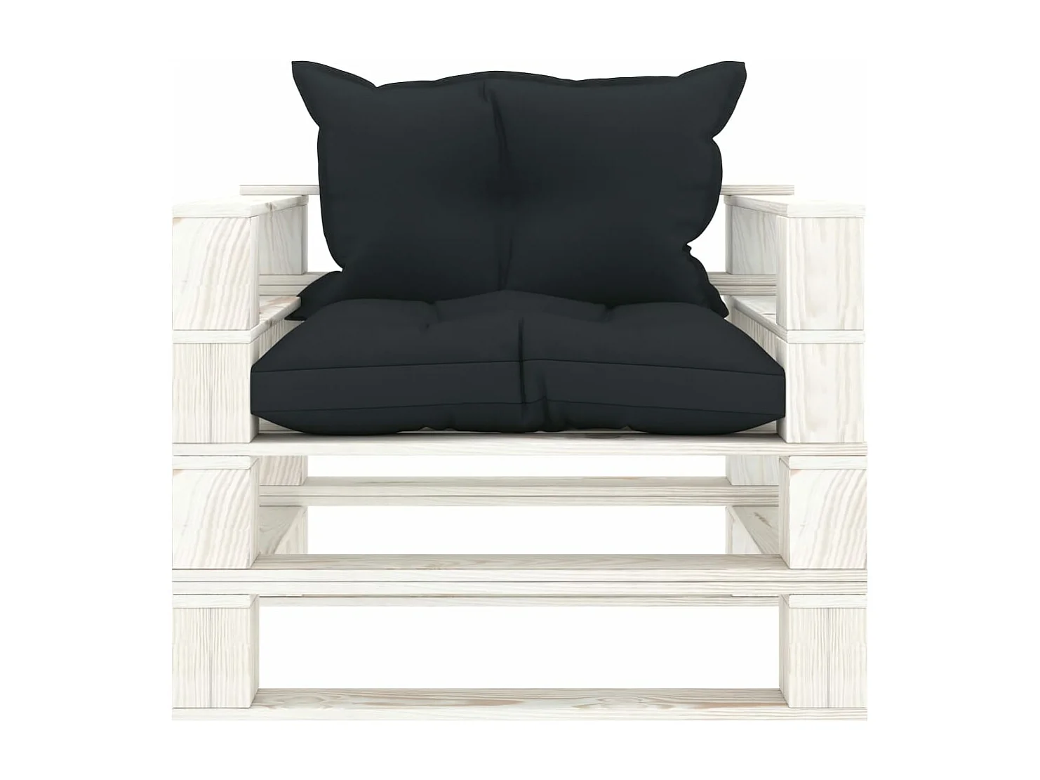 Sofá de paletes de jardim com almofadas antracite Madeira