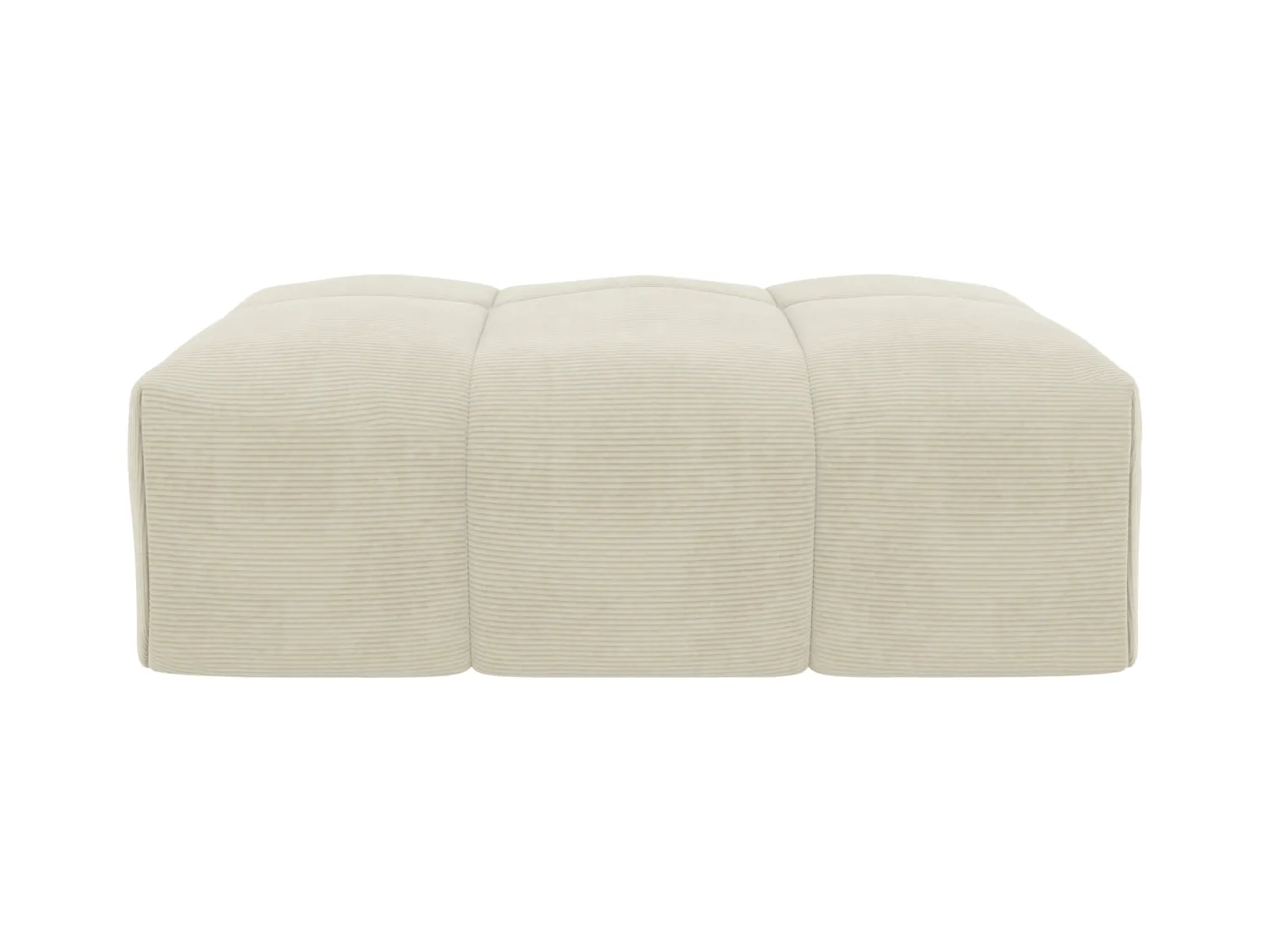 Puf de pana beige NAEMIA de Maison Céphy