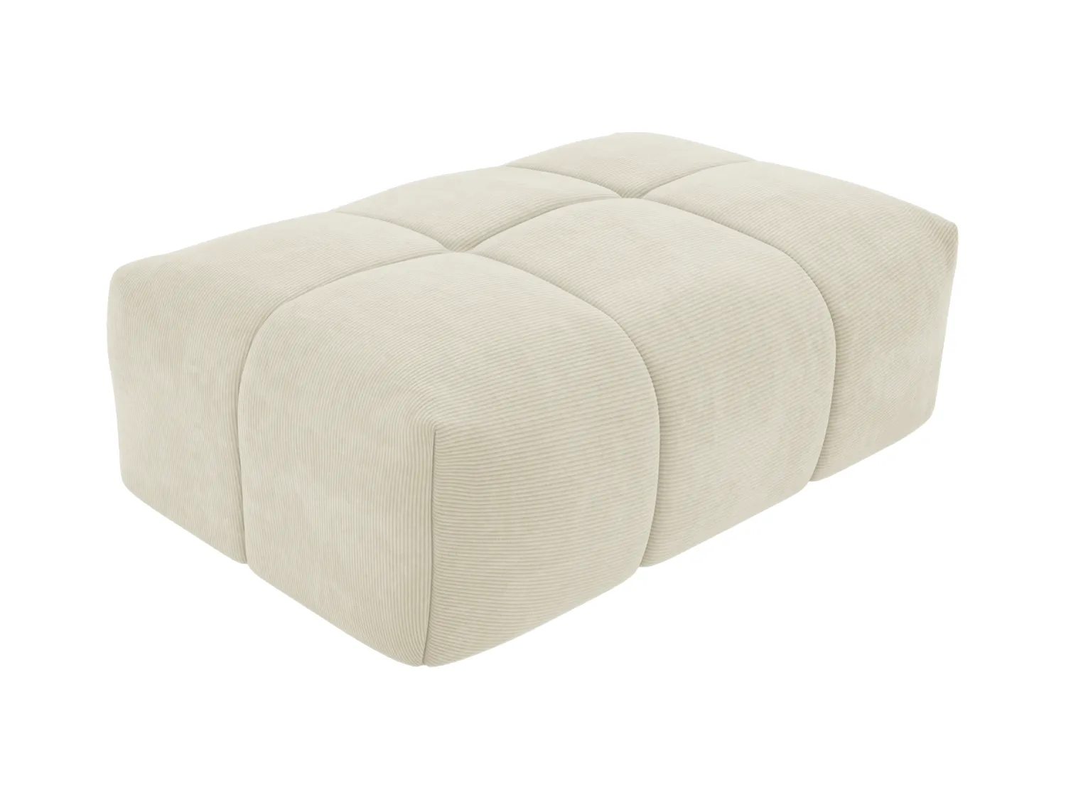 Puf de pana beige NAEMIA de Maison Céphy