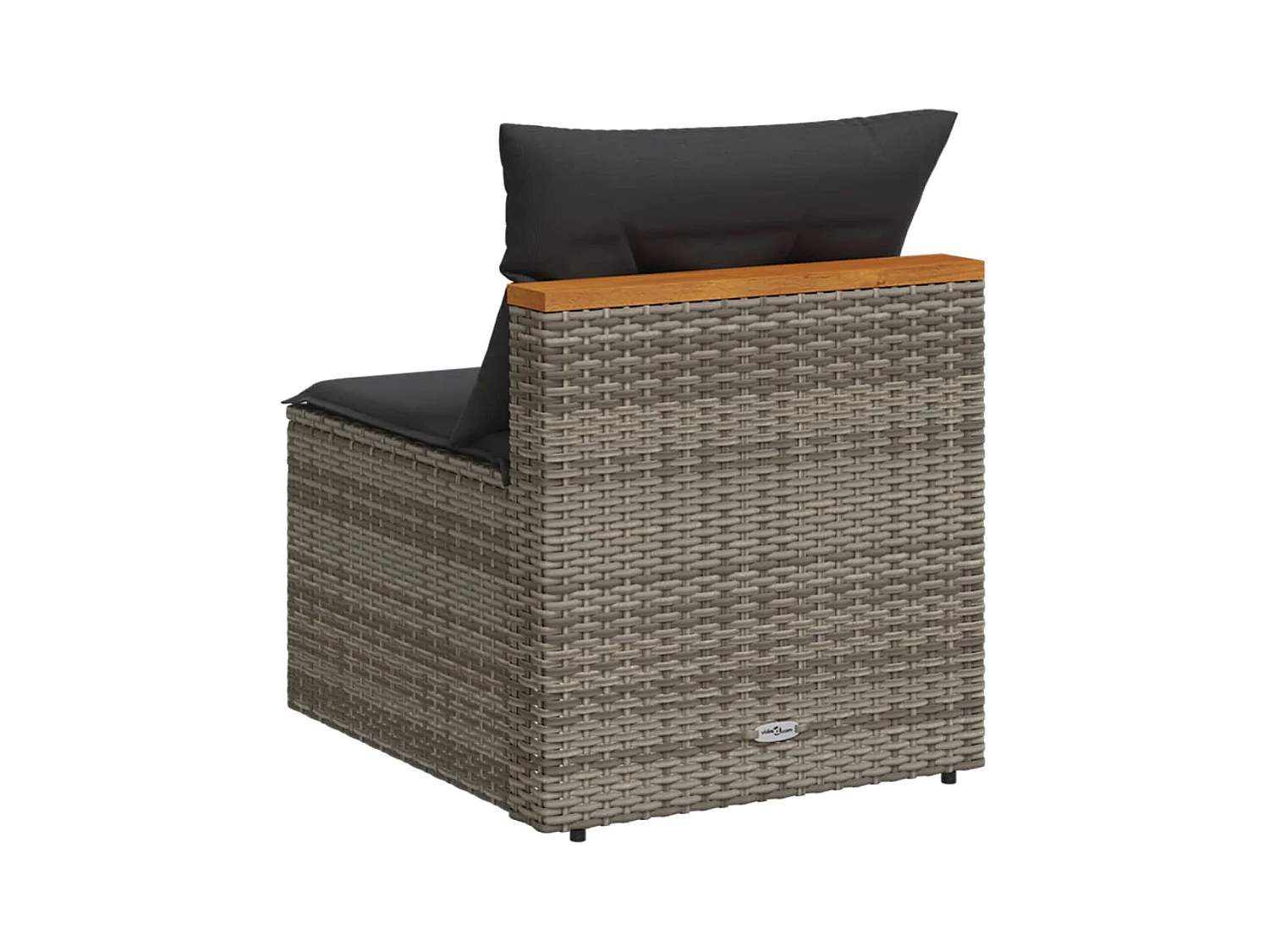 Canapés de jardin sans accoudoirs avec coussins 2 pcs gris