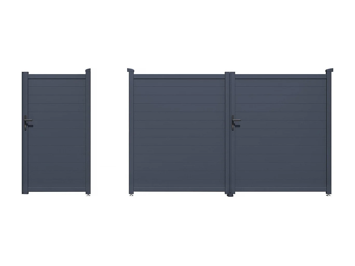 Pack portail + portillon "Marc" - Gris